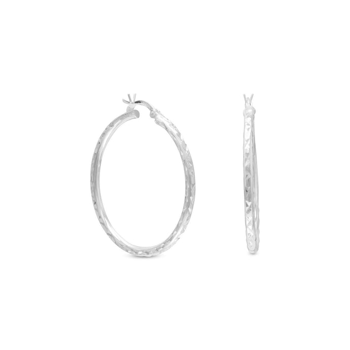 Diamond Cut Hoop Earrings - SoMag2