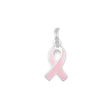 Load image into Gallery viewer, Pink Enamel Awareness Ribbon Charm - SoMag2