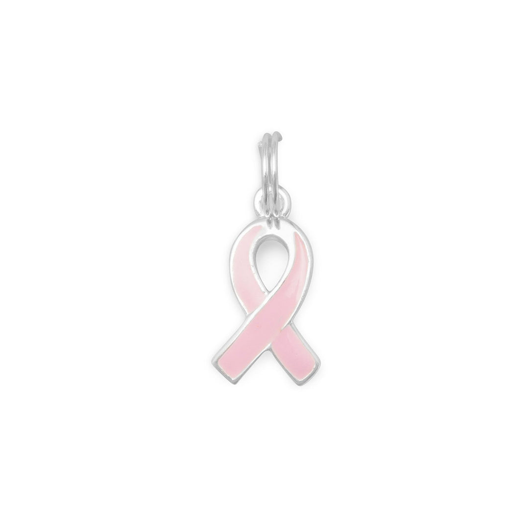 Pink Enamel Awareness Ribbon Charm - SoMag2