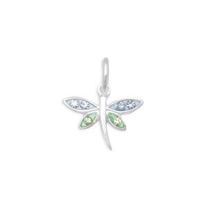 Epoxy Dragonfly Charm with Crystals - SoMag2