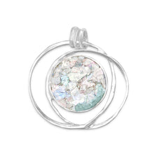 Load image into Gallery viewer, Open Wire Design Ancient Roman Glass Pendant - SoMag2