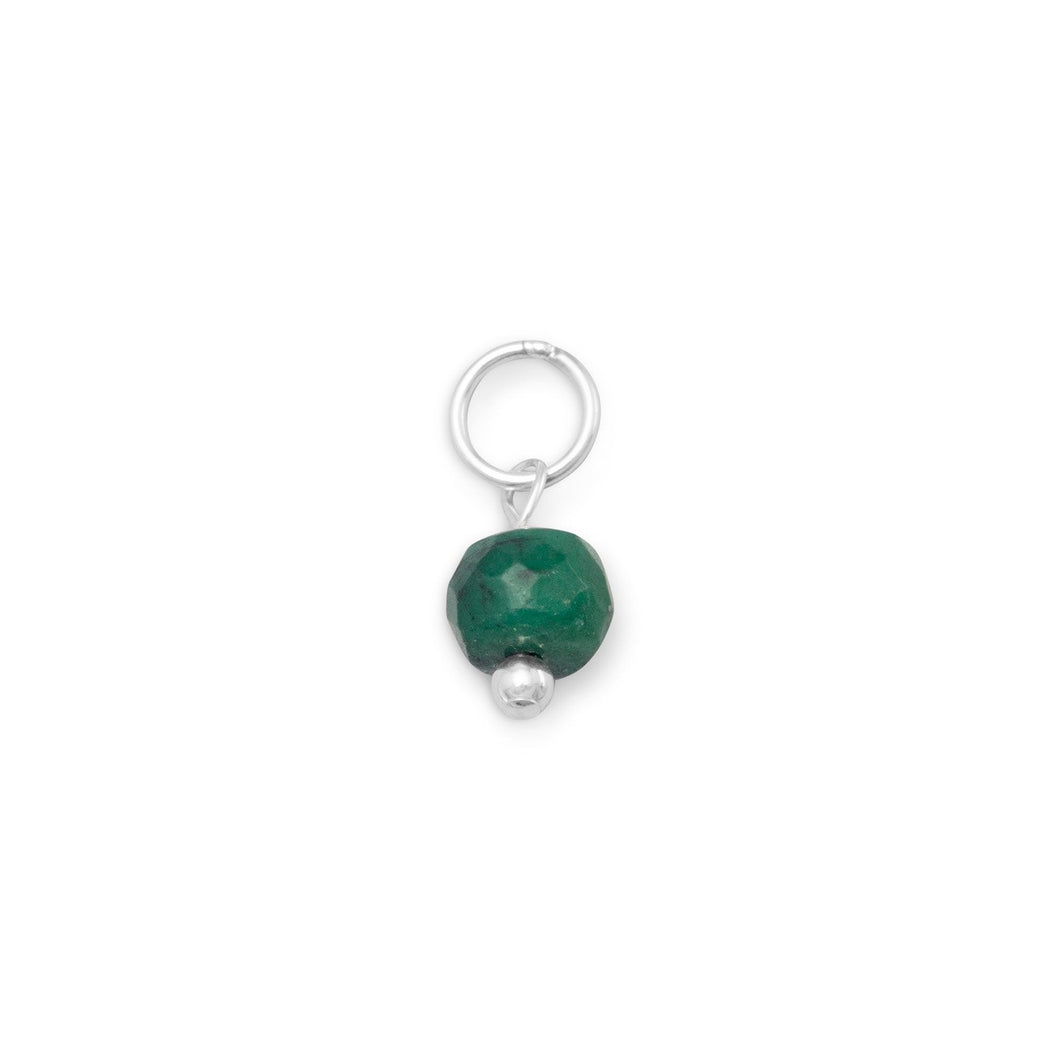 Green Corundum Charm - May Birthstone - SoMag2