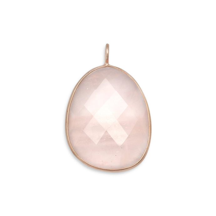 Rose Gold Plated Rose Quartz Pendant - SoMag2