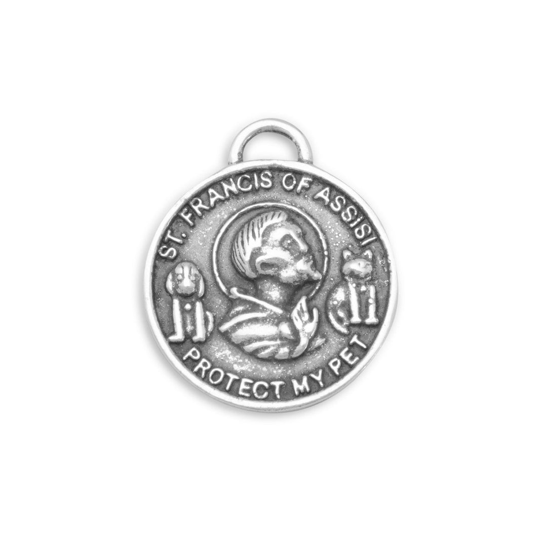 Oxidized St. Francis of Assisi Charm - SoMag2