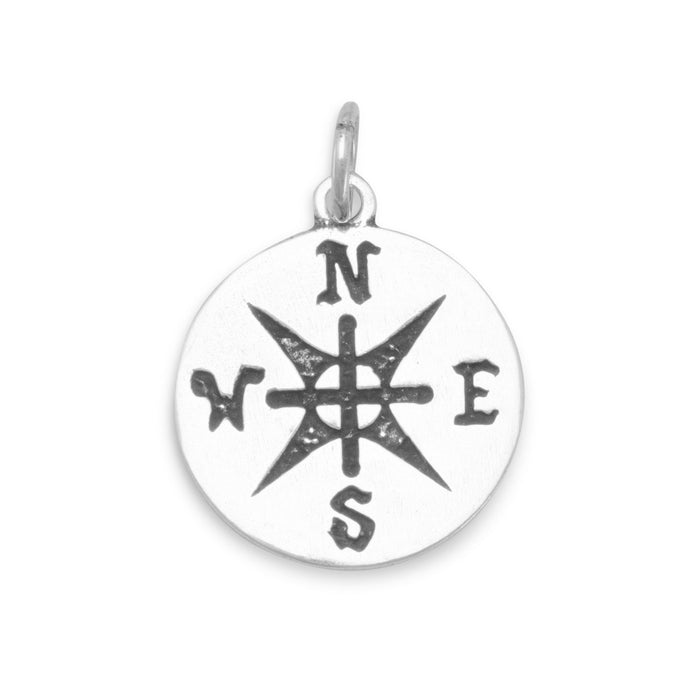 Oxidized Compass Pendant - SoMag2