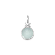 Load image into Gallery viewer, Faceted Sea Green Chalcedony Pendant with &quot;X&quot; Design - SoMag2