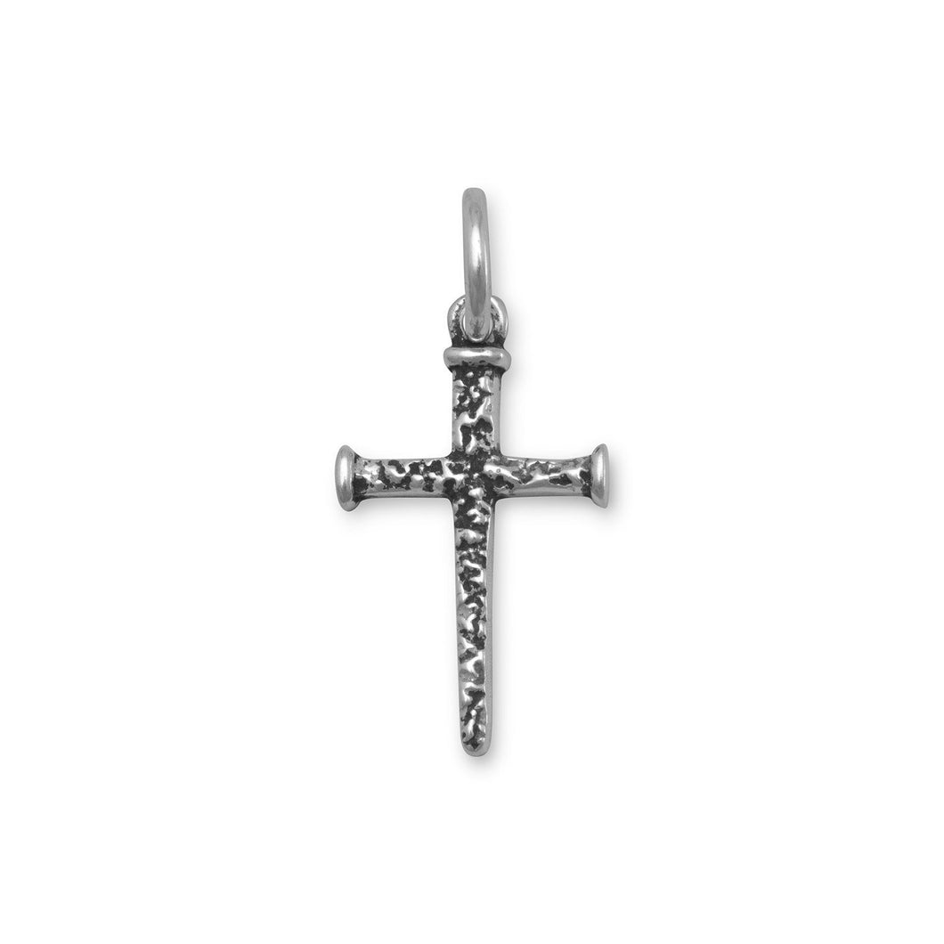 Small Oxidized Cross of Nails Pendant - SoMag2