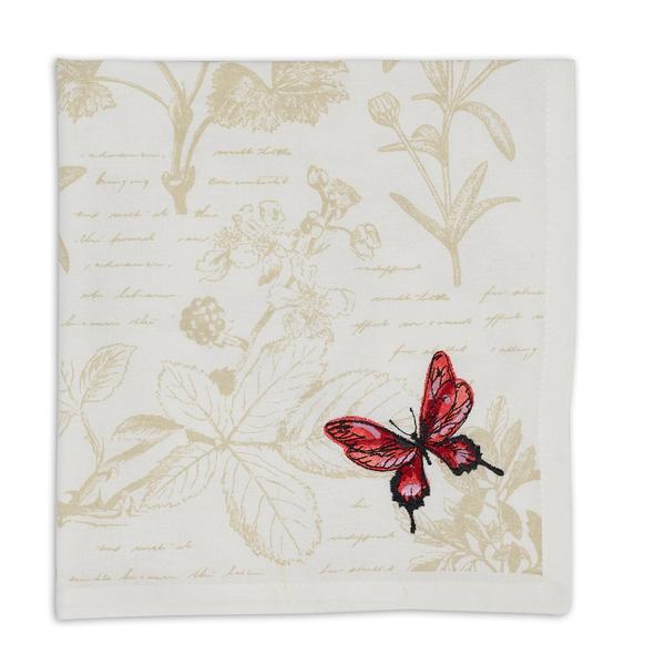 Botanical Butterfly Embroidered Napkin Set - SoMag2
