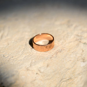 Solid Copper Hammered Ring - SoMag2