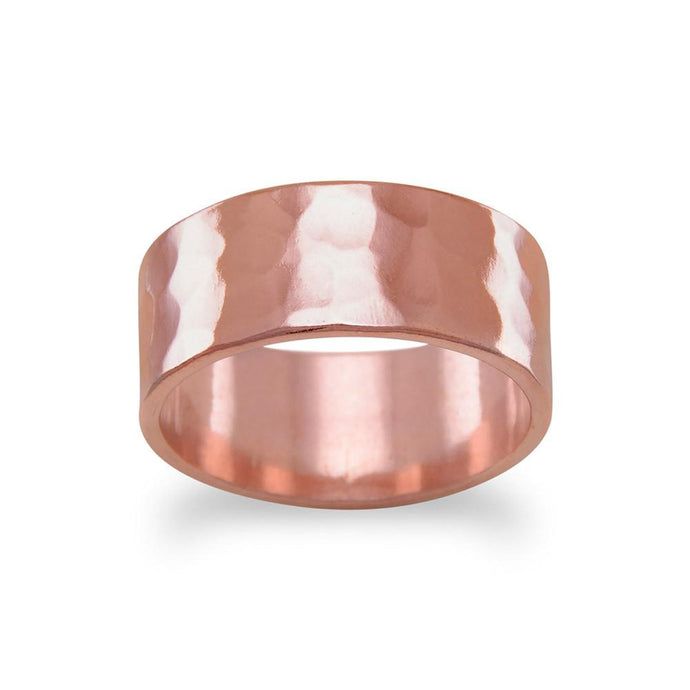 Solid Copper Hammered Ring - SoMag2