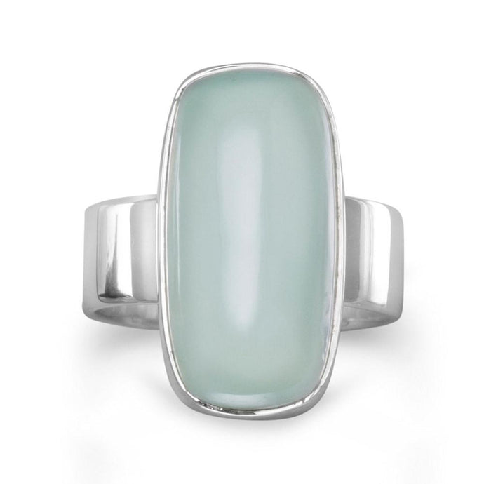 Oval Green Chalcedony Ring - SoMag2