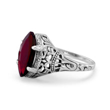 Load image into Gallery viewer, Oxidized Garnet Ring - SoMag2