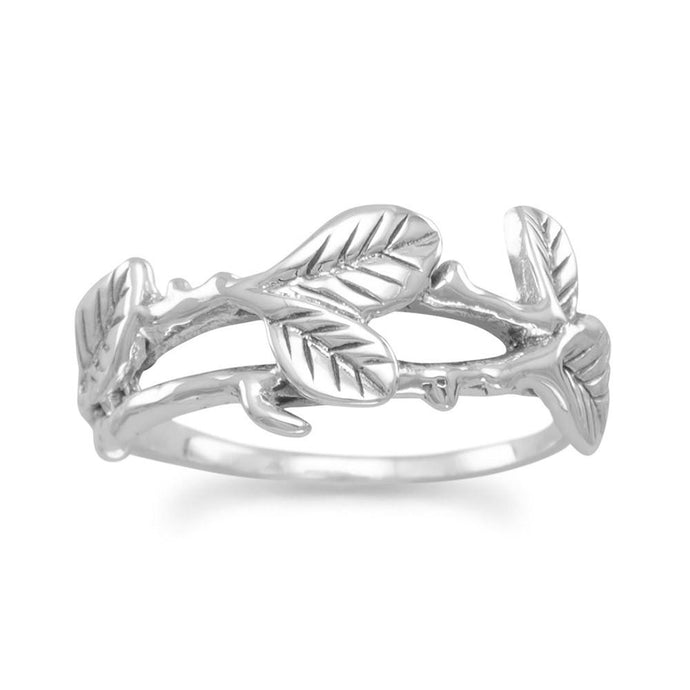 Oxidized Leaf Design Ring - SoMag2