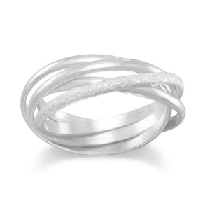 Polished and Stardust MultiBand Ring - SoMag2