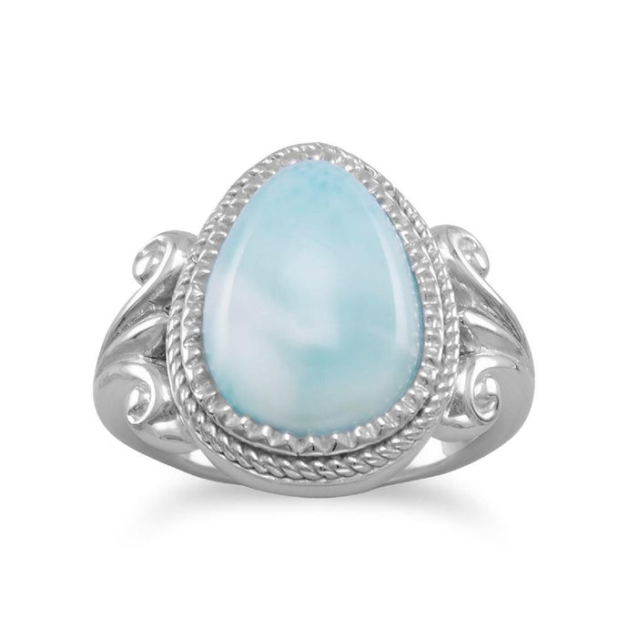 Pear Shape Larimar Ring - SoMag2