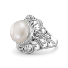 Load image into Gallery viewer, Ornate Cultured Freshwater Pearl Ring - SoMag2