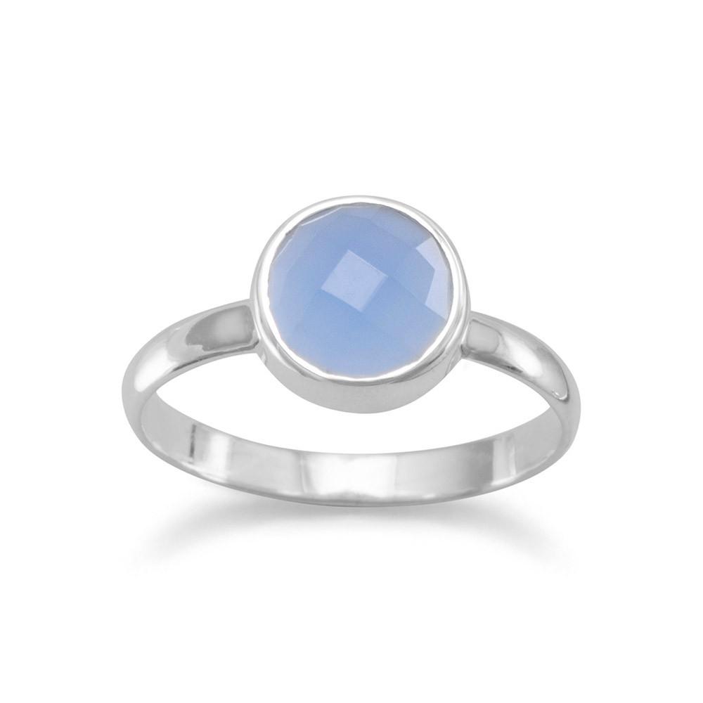 Faceted Chalcedony Stackable Ring - SoMag2