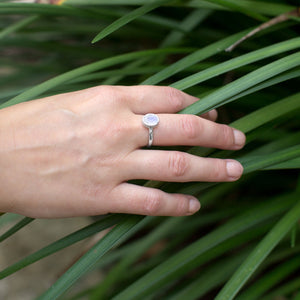 Faceted Moonstone Stackable Ring - SoMag2