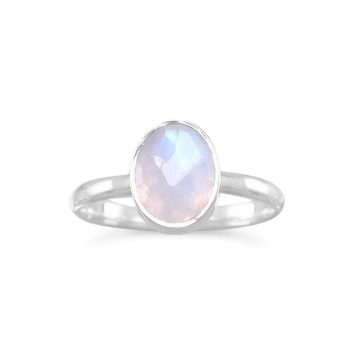 Faceted Moonstone Stackable Ring - SoMag2