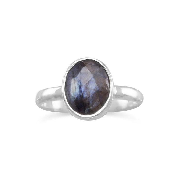 Faceted Labradorite Stackable Ring - SoMag2