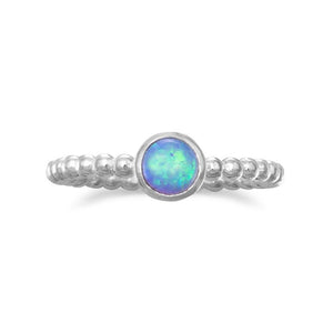 Round Synthetic Opal Ring - SoMag2