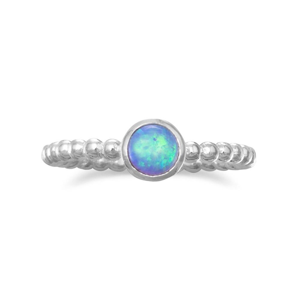 Round Synthetic Opal Ring - SoMag2