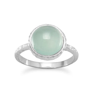 Cabochon Sea Green Chalcedony Ring - SoMag2