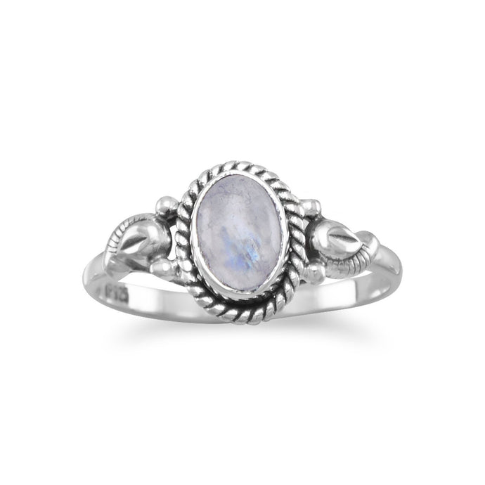 Oxidized Rainbow Moonstone Ring - SoMag2