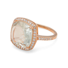 Load image into Gallery viewer, Rose Gold Plated Prasiolite Ring - SoMag2
