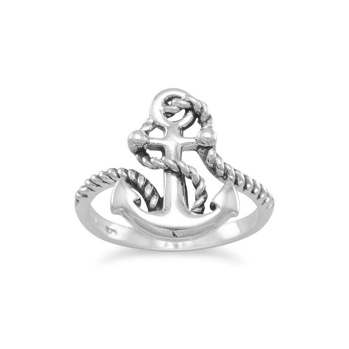 Oxidized Anchor Ring with Rope - SoMag2