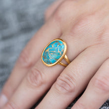 Load image into Gallery viewer, Stabilized Turquoise Ring - SoMag2