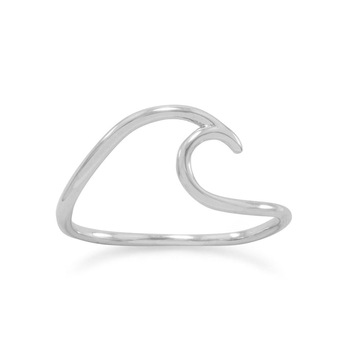 Rhodium Plated Wave Ring - SoMag2