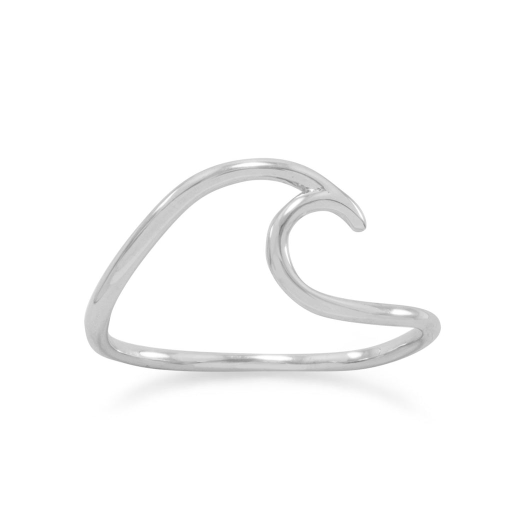 Rhodium Plated Wave Ring - SoMag2