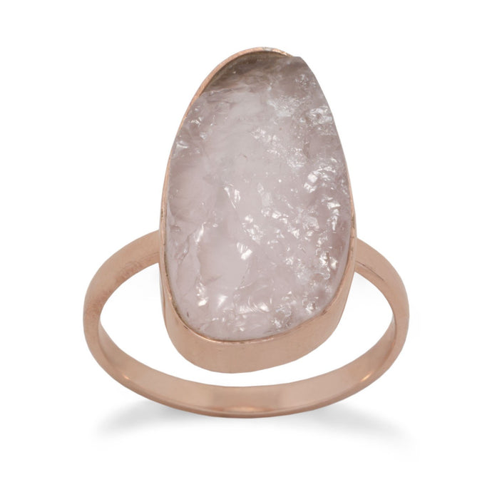 Rose Gold Plated Rose Quartz Ring - SoMag2