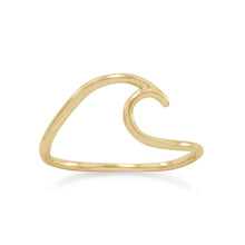 Load image into Gallery viewer, Gold Plated Wave Ring - SoMag2