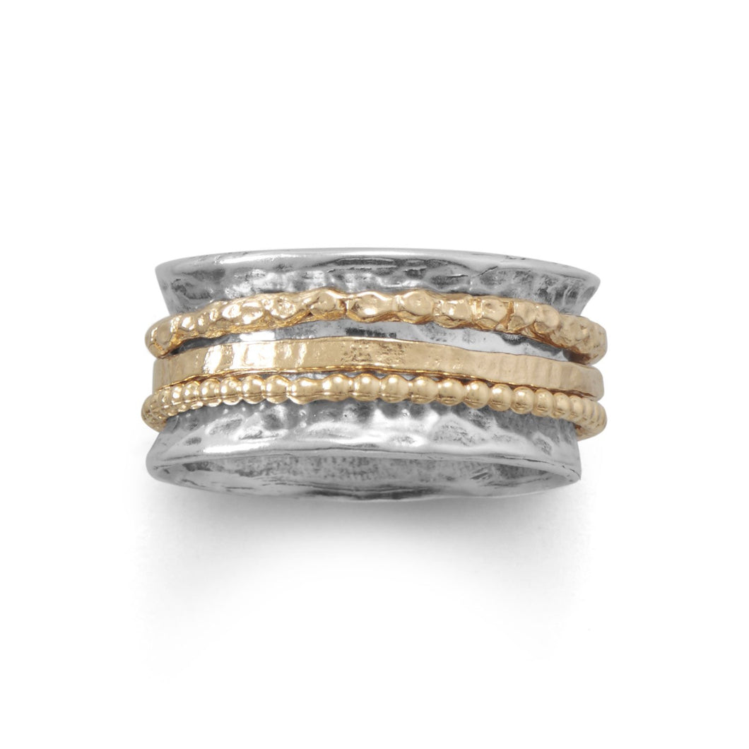 Oxidized Two Tone Multi-Band Spin Ring - SoMag2
