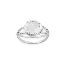 Load image into Gallery viewer, Criss Cross Band Rainbow Moonstone Ring - SoMag2