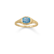 Load image into Gallery viewer, Gold Plated Blue Topaz Ring - SoMag2