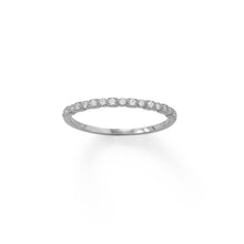 Load image into Gallery viewer, Rhodium Plated Thin CZ Ring - SoMag2