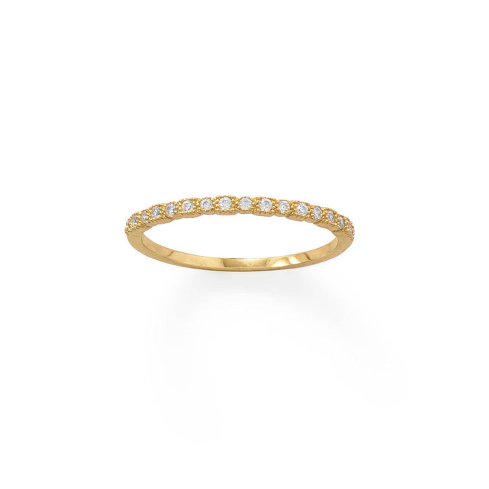 Thin Gold Cubic Zirconium Ring - SoMag2