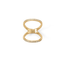 Load image into Gallery viewer, CZ Double Band Knuckle Ring - SoMag2