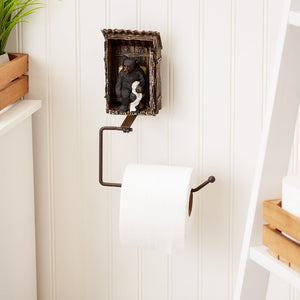 Bear In Outhouse Toilet Paper Holder