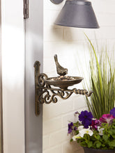 Load image into Gallery viewer, Cast Iron Wall Mounted Dish Bird Feeder