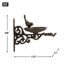 Load image into Gallery viewer, Cast Iron Wall Mounted Dish Bird Feeder