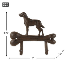 Load image into Gallery viewer, Cast Iron Dog With Bone Wall Hook