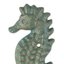 Load image into Gallery viewer, Cast Iron Seahorse Beach Wall Hook Set
