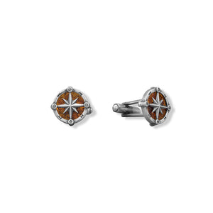 Sterling Silver Amber Cuff Links - The Southern Magnolia Too
