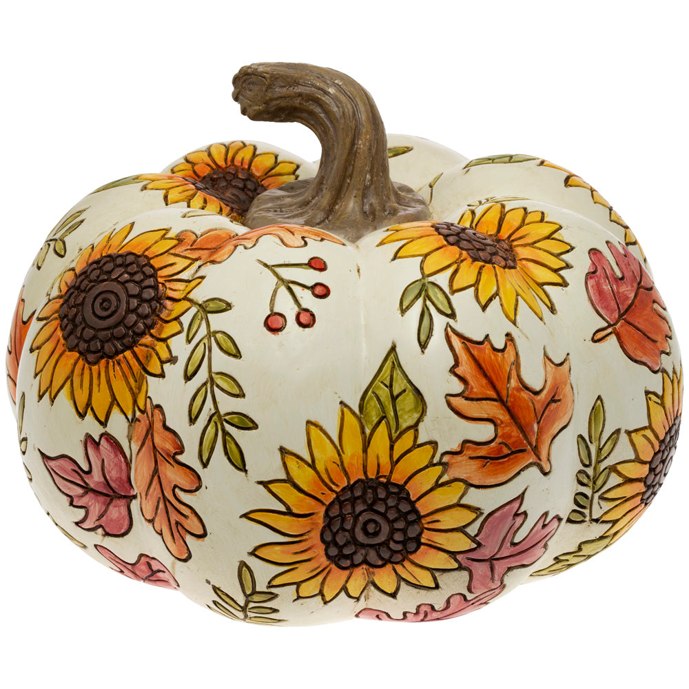 Sunflower Carved Floral Pumpkin - The Southern Magnolia Too