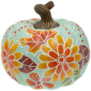 Carved Floral Pumpkin - The Southern Magnolia Too