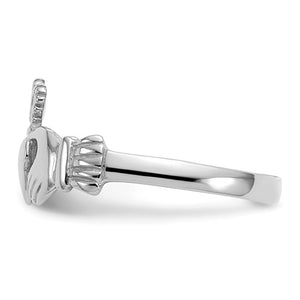 White Gold Small Claddagh Ring